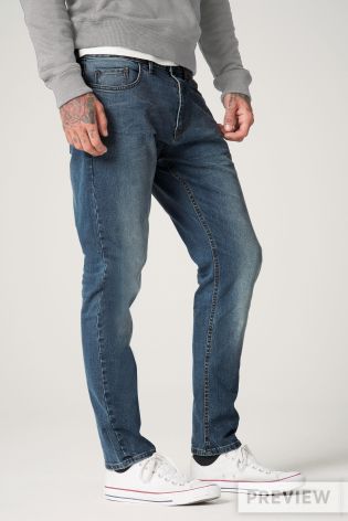 Green Wash Chalk Tapered Fit Jeans